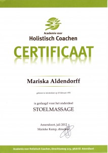 Certificaat Stoelmassage