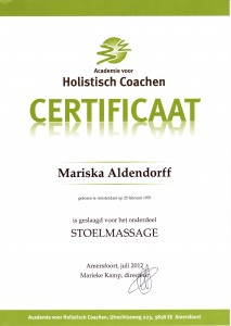 Certificaat Stoelmassage